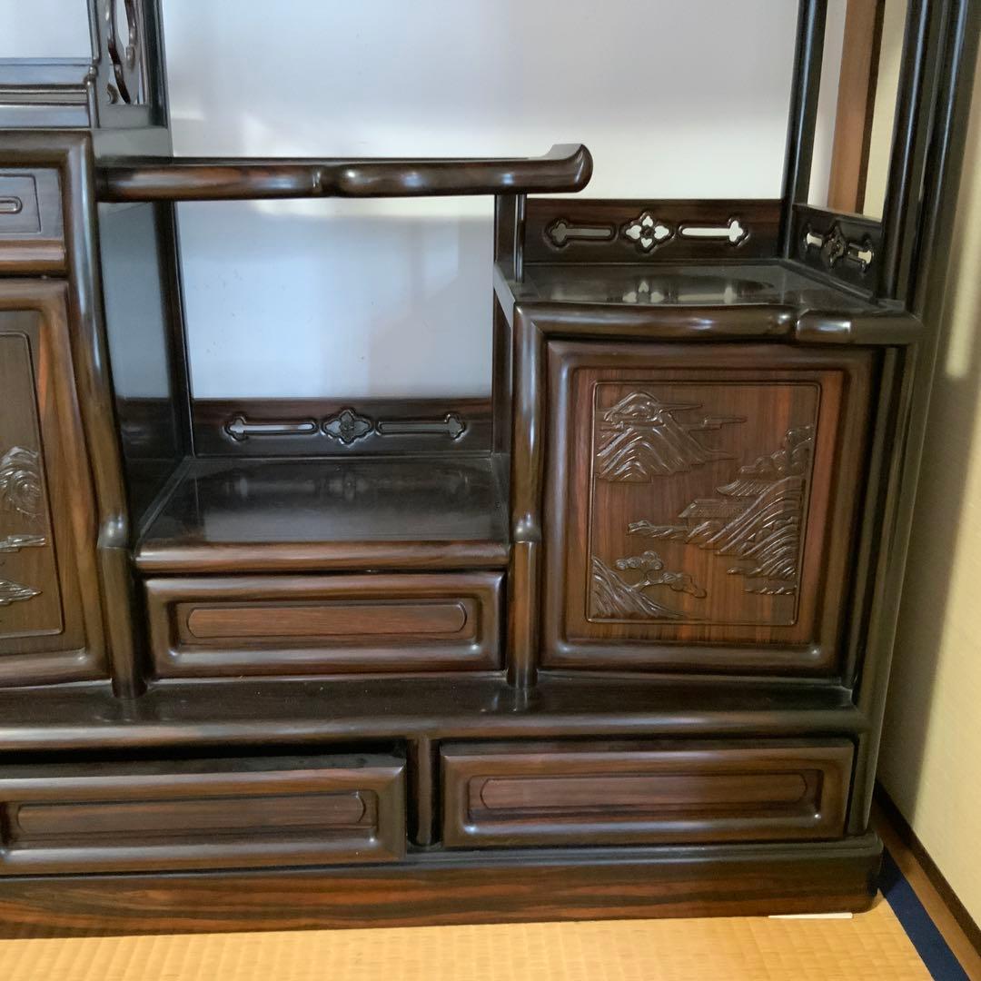 黒檀 飾り棚　アンティーク