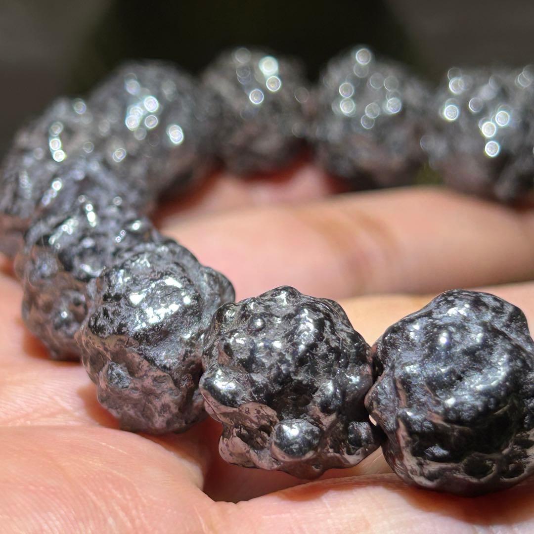 ☆最高級品！メテオライト　隕石　ブレス　原石　帝王宝珠！宇宙聖石