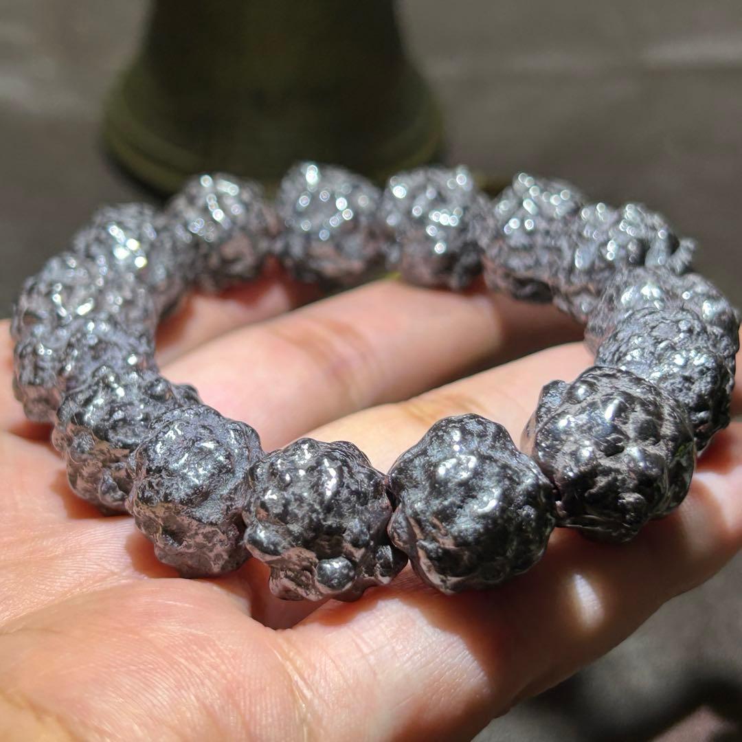 ☆最高級品！メテオライト　隕石　ブレス　原石　帝王宝珠！宇宙聖石