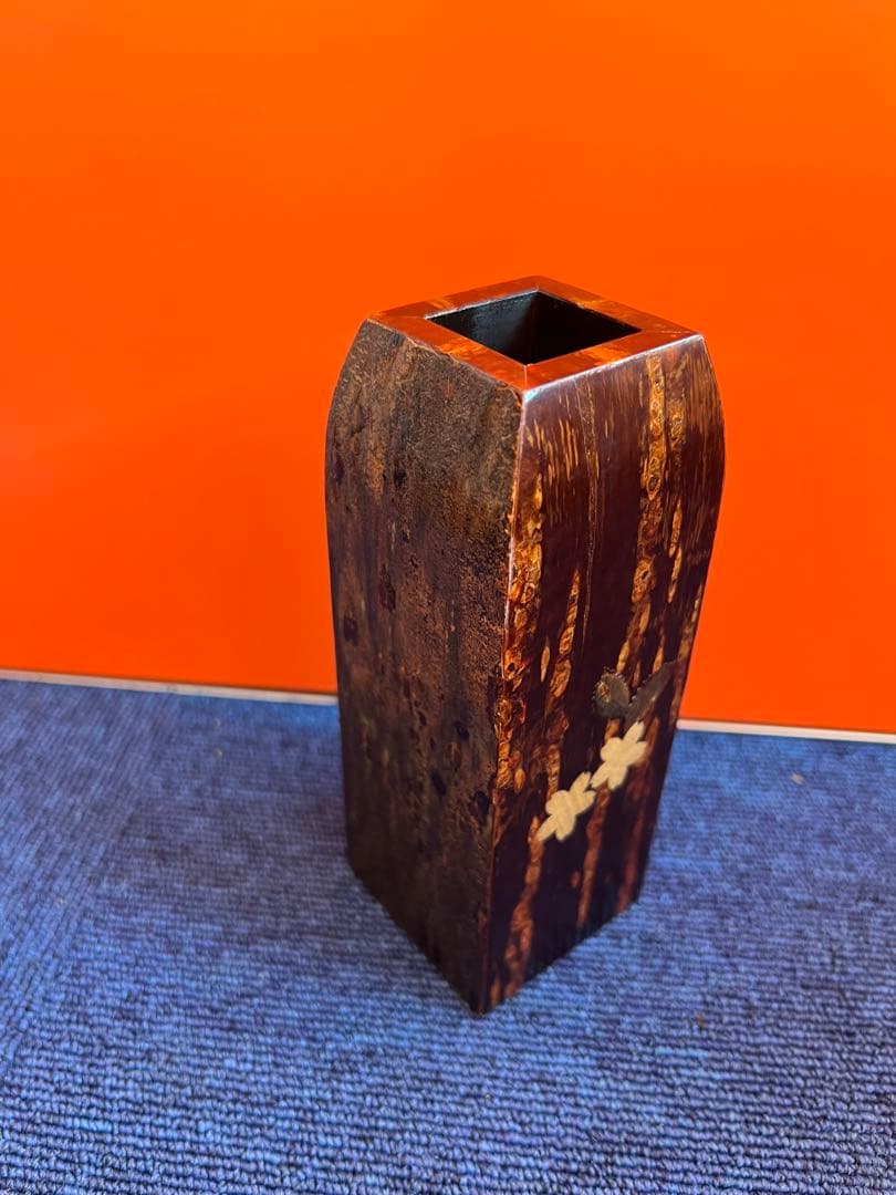 1247 桜皮細工　花瓶　伝統工芸品　未使用