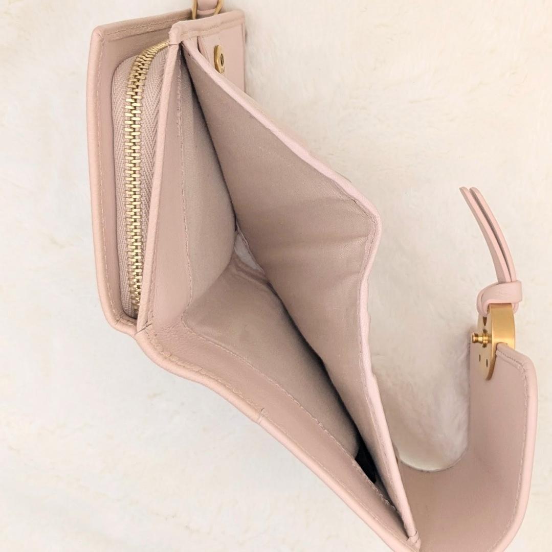 Chloé クロエ 三つ折り財布 コンパクトウォレット　レザー　ピンク