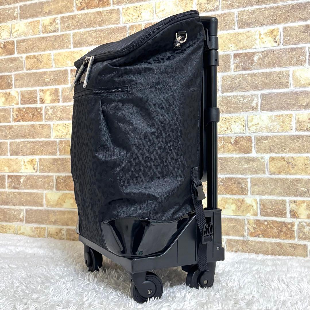 【未使用】 SWANY スワニー キャリーバッグ 4輪 レオパード 座面付き