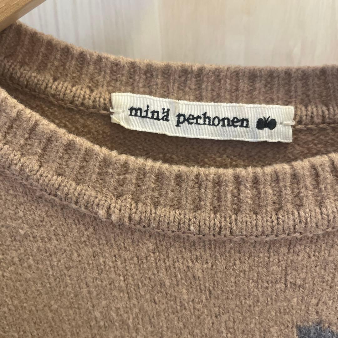 minä perhonen ユニコーン柄 ニットセーター