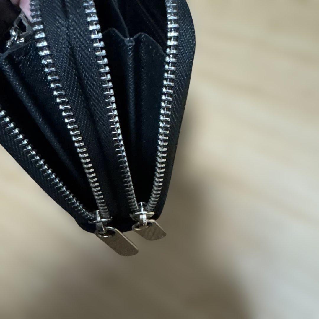 VUITTONロゴダミエパターン ブラック 長財布