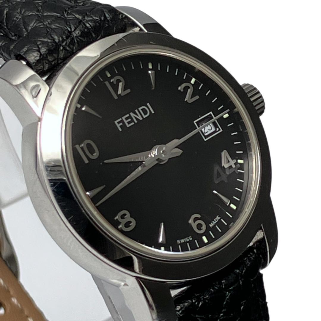 【箱付き/美品/稼働】フェンディ 腕時計 レディース クォーツ ブラック