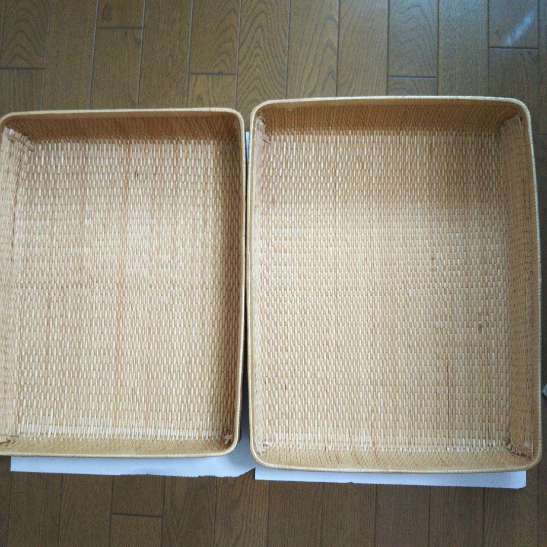 柳細工かご　バスケット　柳行李　収納ケース　衣装ケース