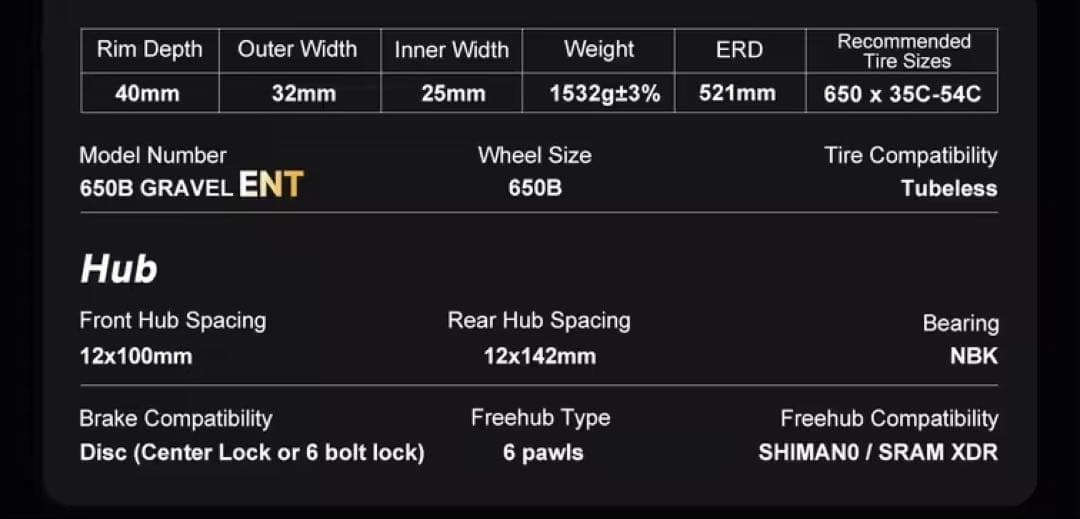 elite カーボンホイール 650B グラベル
