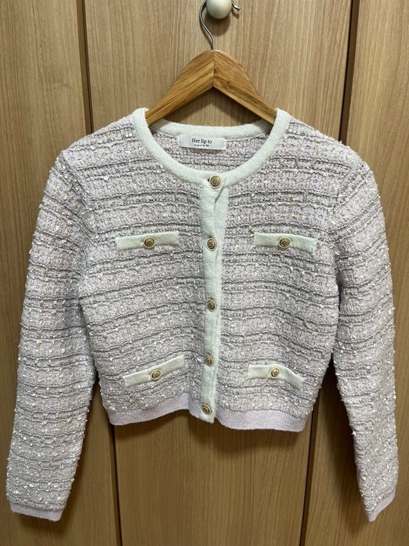 トップス Herlipto Bristol Tweed Knit Cardigan