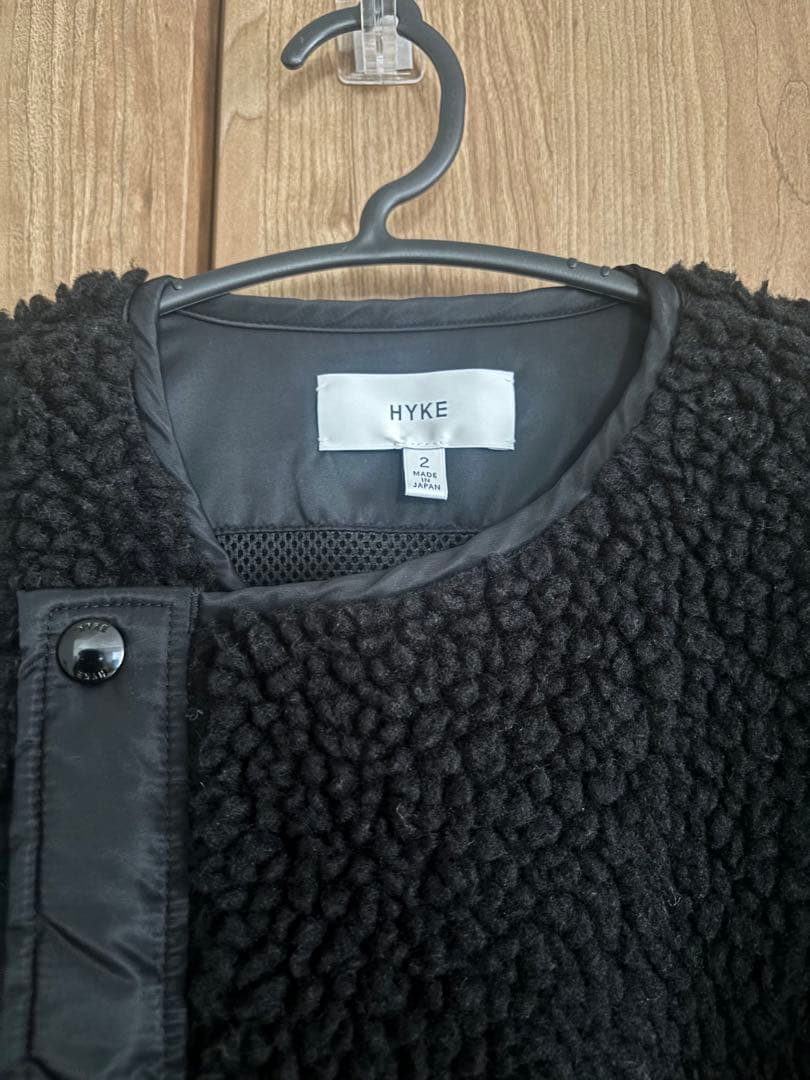 HYKE ハイク　ボアコート　ブラック