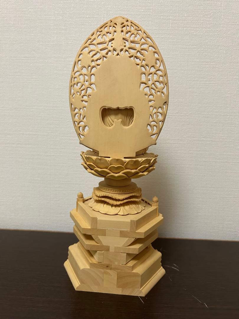 釈迦如来　木製仏像　柘植　訳あり品