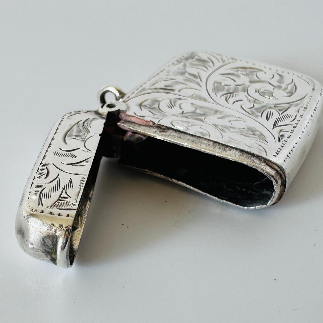 ★1910年代 英国 ★アンティーク 純銀製 マッチケース イギリス 925