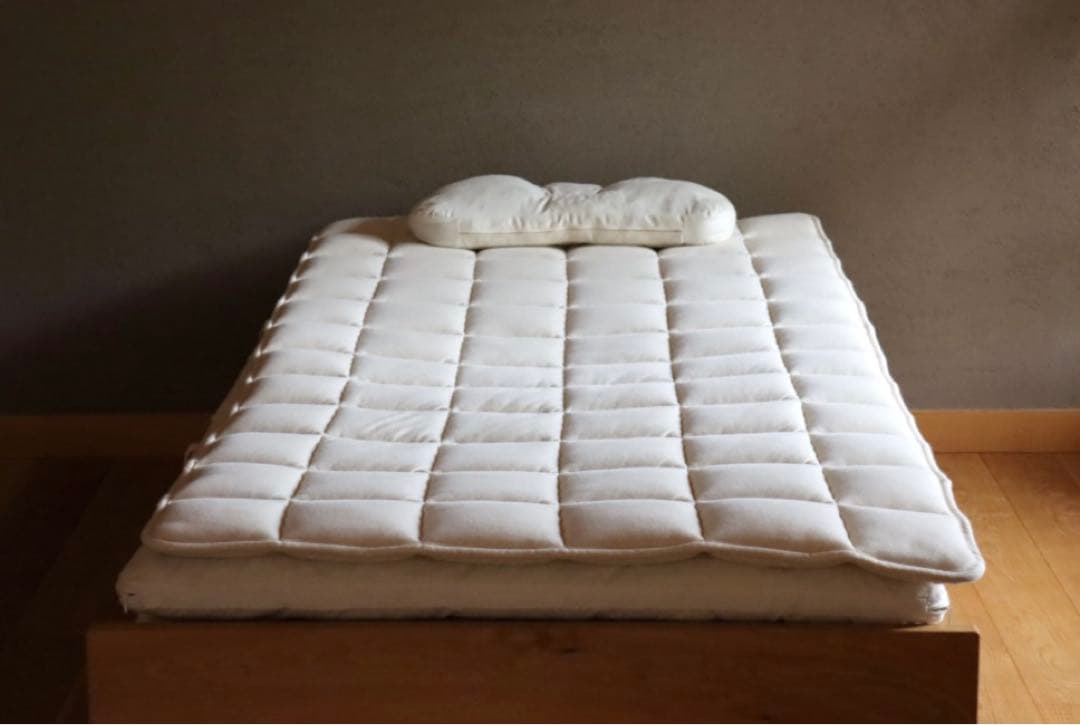 石田屋 ウールベッドパッド 1000 シングル 羊毛 100% 敷布団 ウール