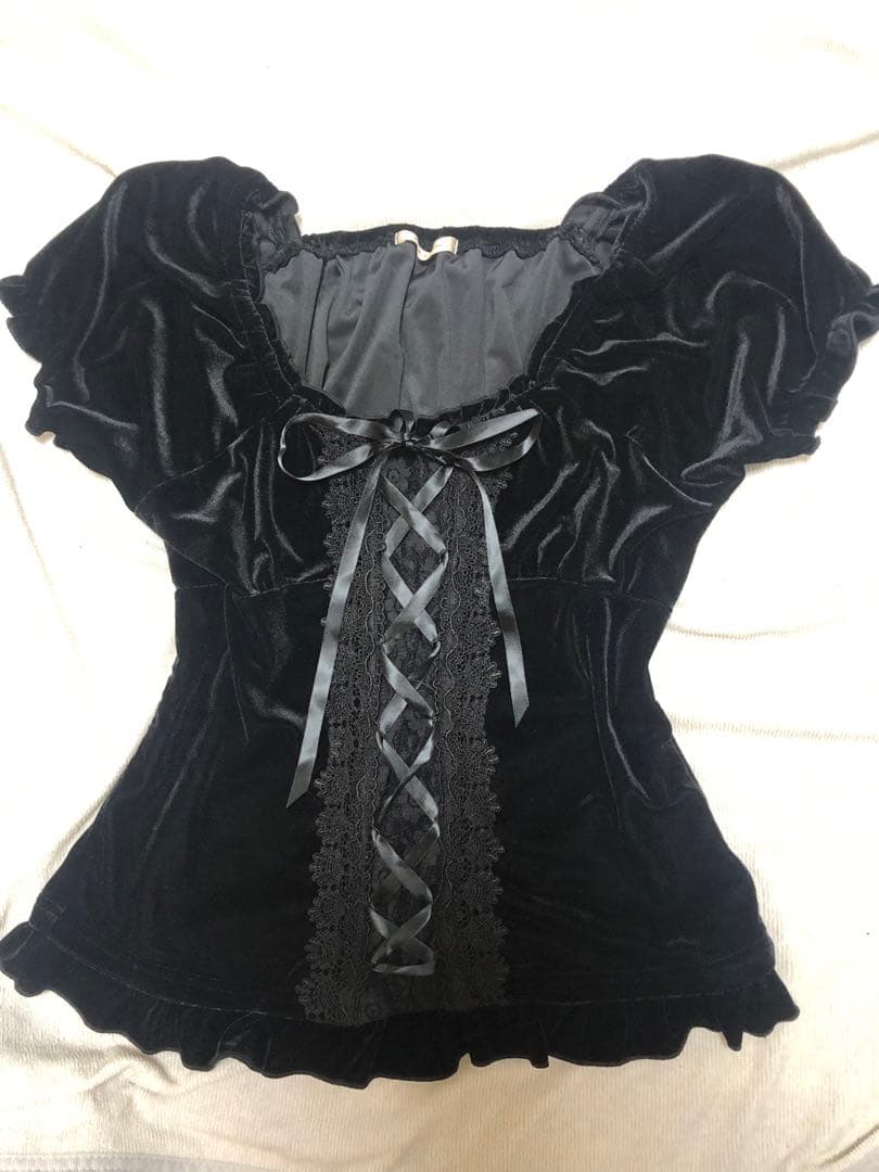 axes femme編み上げトップス　ビスチェ風　LIリズリサ姫系