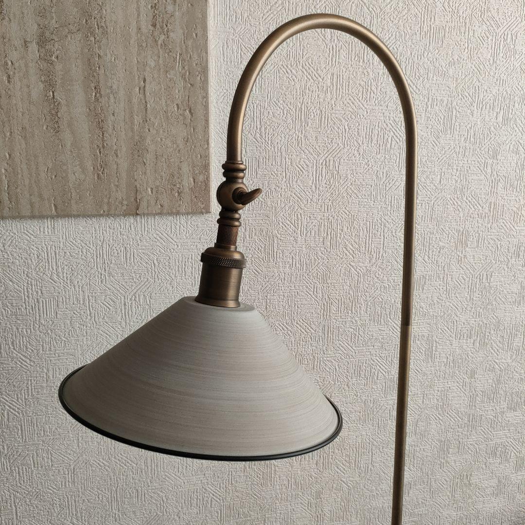 【超美品】アーチ型ホワイトフロアスタンド