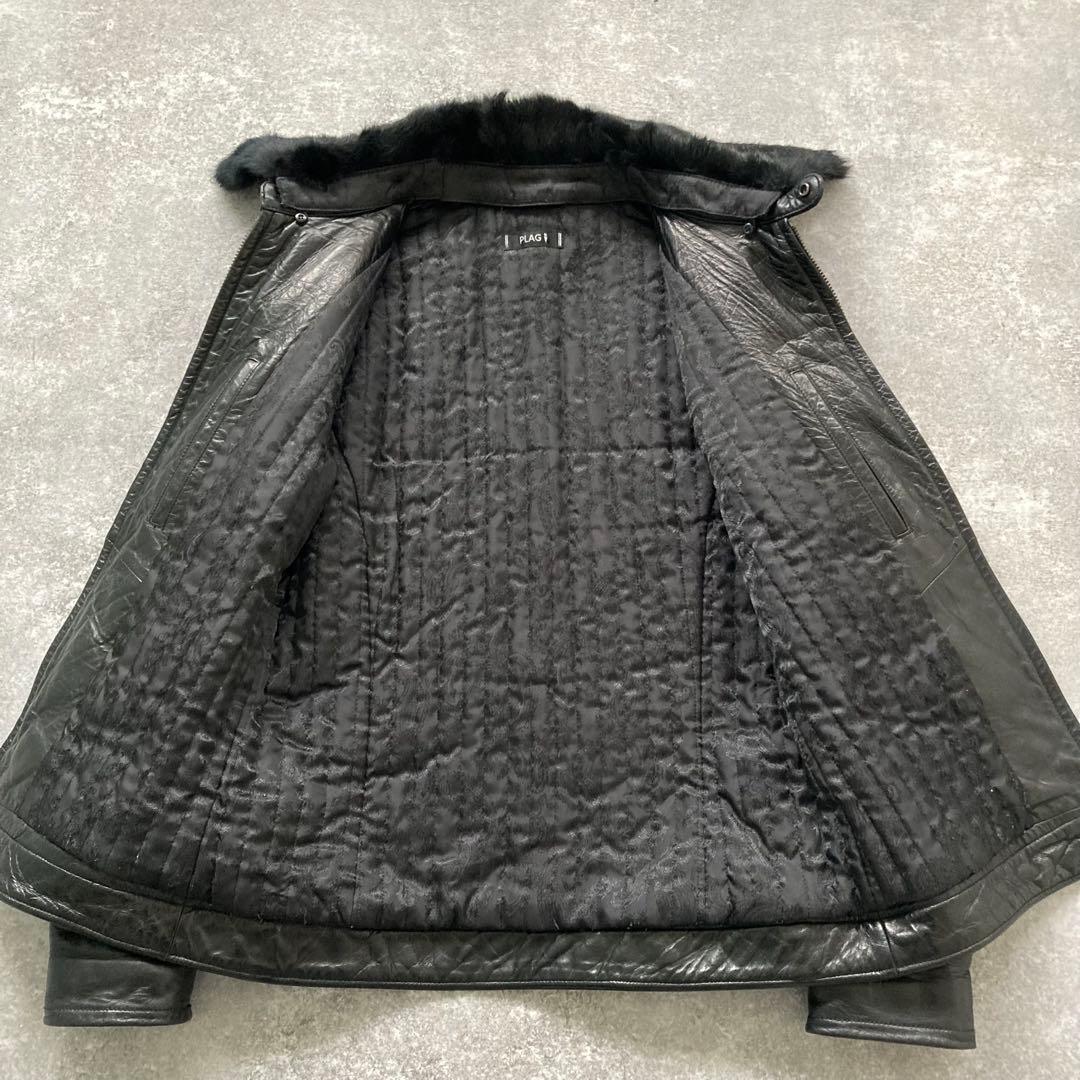 【TETE HOMME】 PLAG テットオム 極上ラムレザージャケット 迷彩