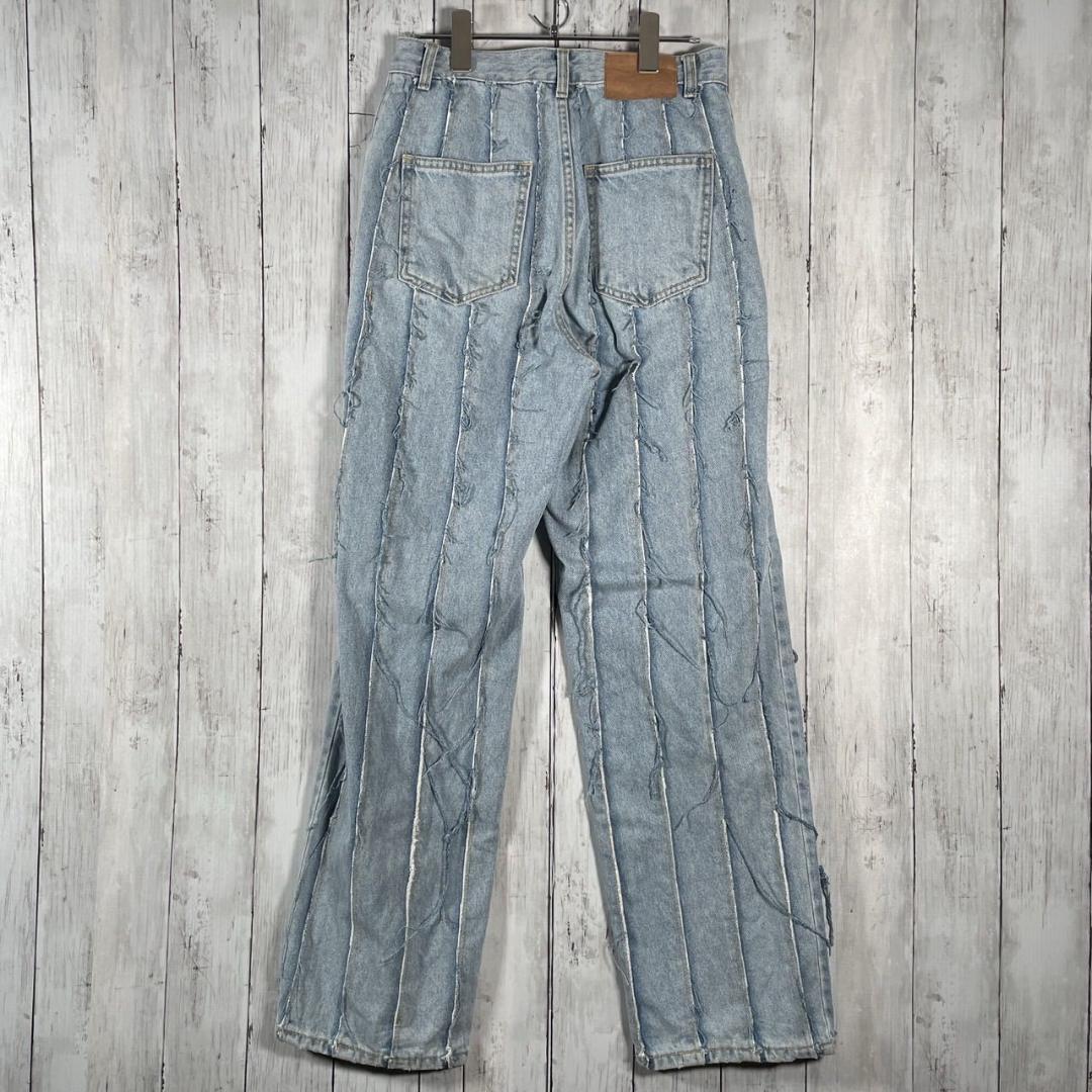 Matin Kim マーティンキム デニムパンツ フリンジ S ライトブルー