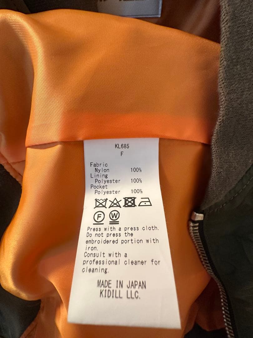 KIDILL 花柄刺繍 MA-1ジャケット