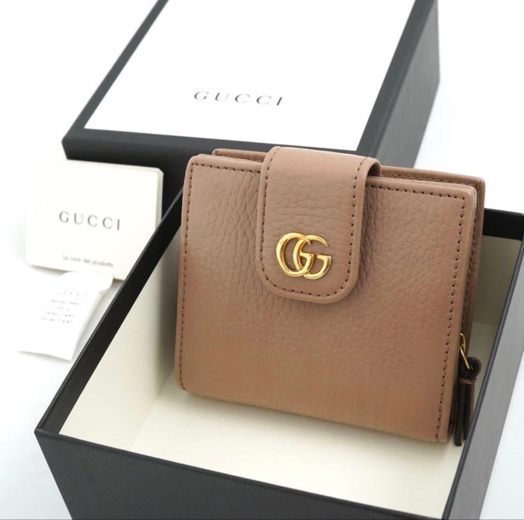 ✨未使用展示品✨　GUCCI ミニ財布　マーモント　二つ折り　GG
