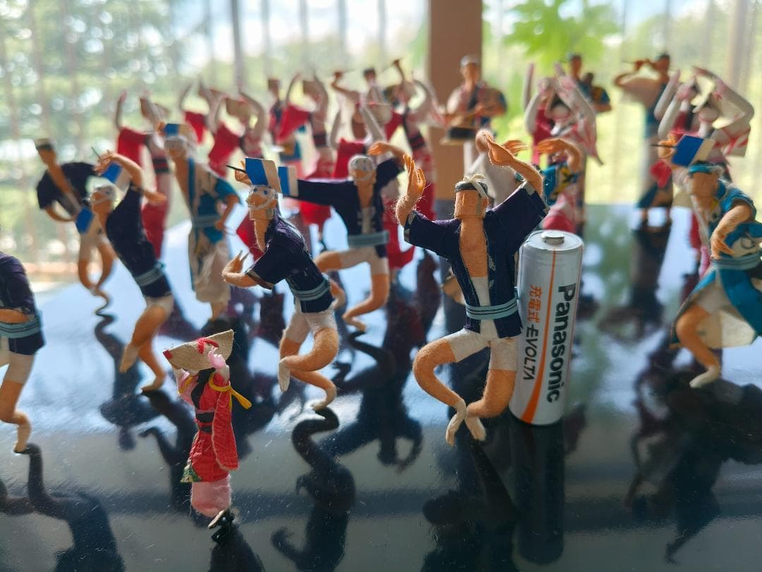 旅柱　徳島 和紙ミニチュア 阿波おどり 和紙人形 20体以上 精巧