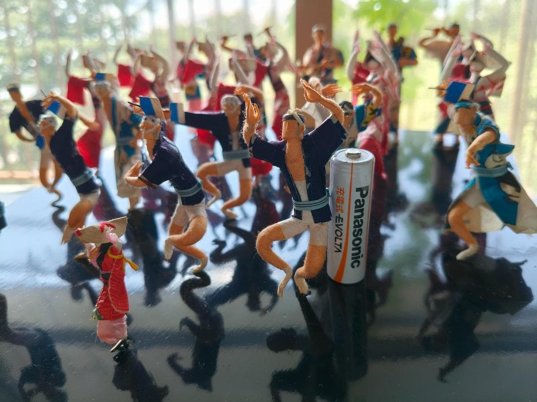 旅柱　徳島 和紙ミニチュア 阿波おどり 和紙人形 20体以上 精巧