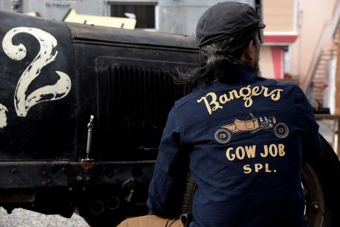 田中野夫　フリーホイーラーズ ワークシャツ Bangers Gow Job