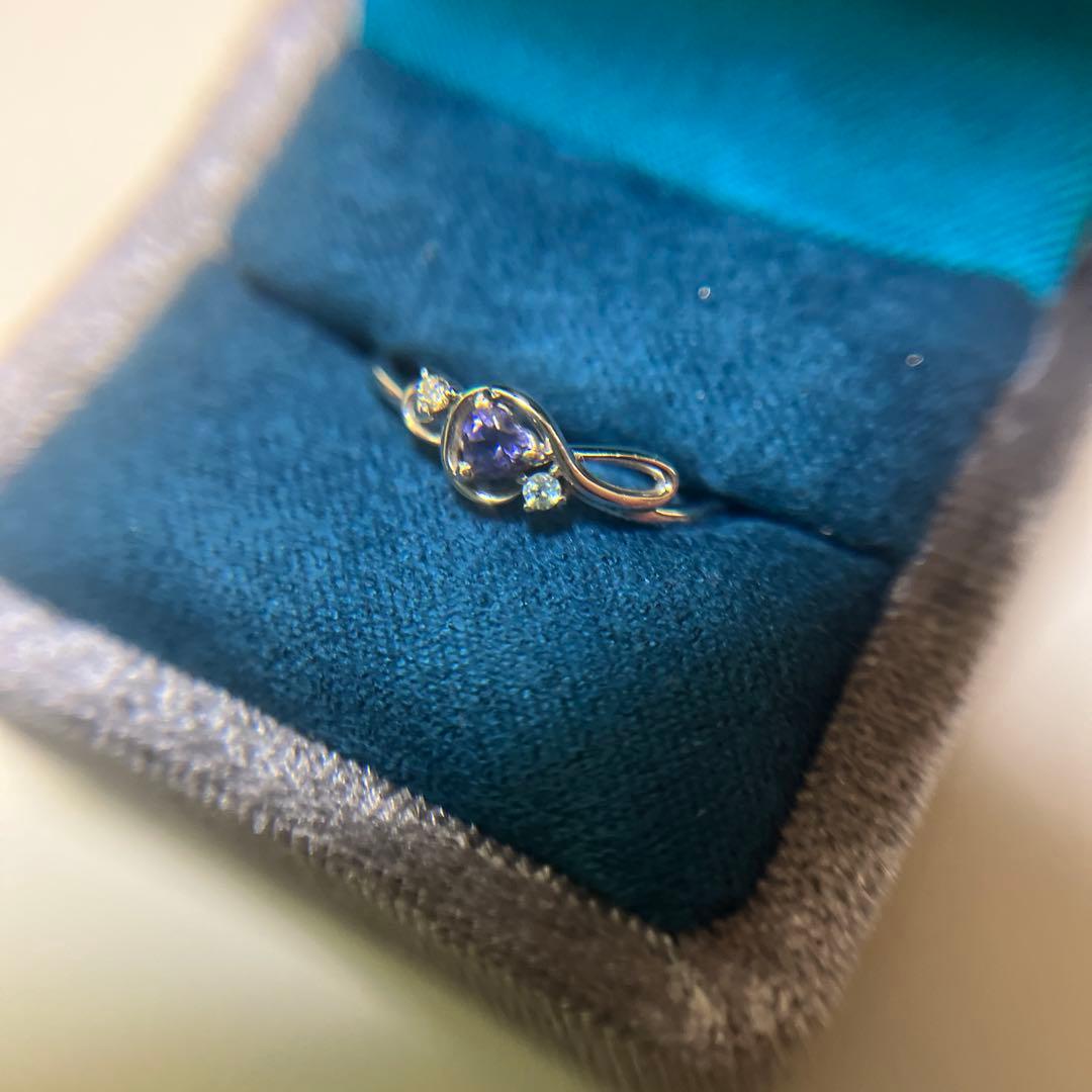 ル*ナ様 K10WGアイオライトハートモチーフリング