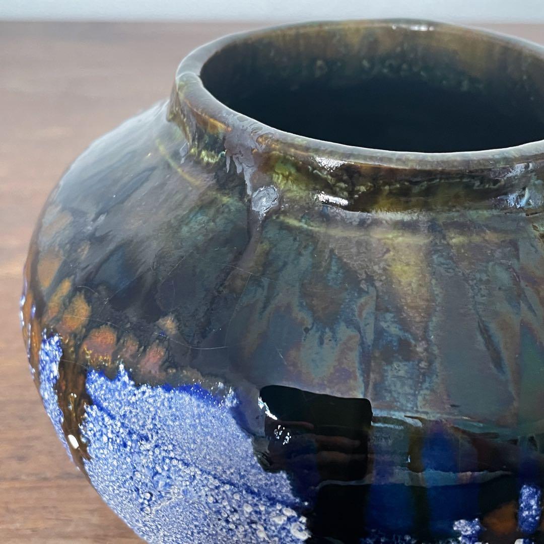 【ドイツ Studio potteryの花瓶 】Fat lava 273