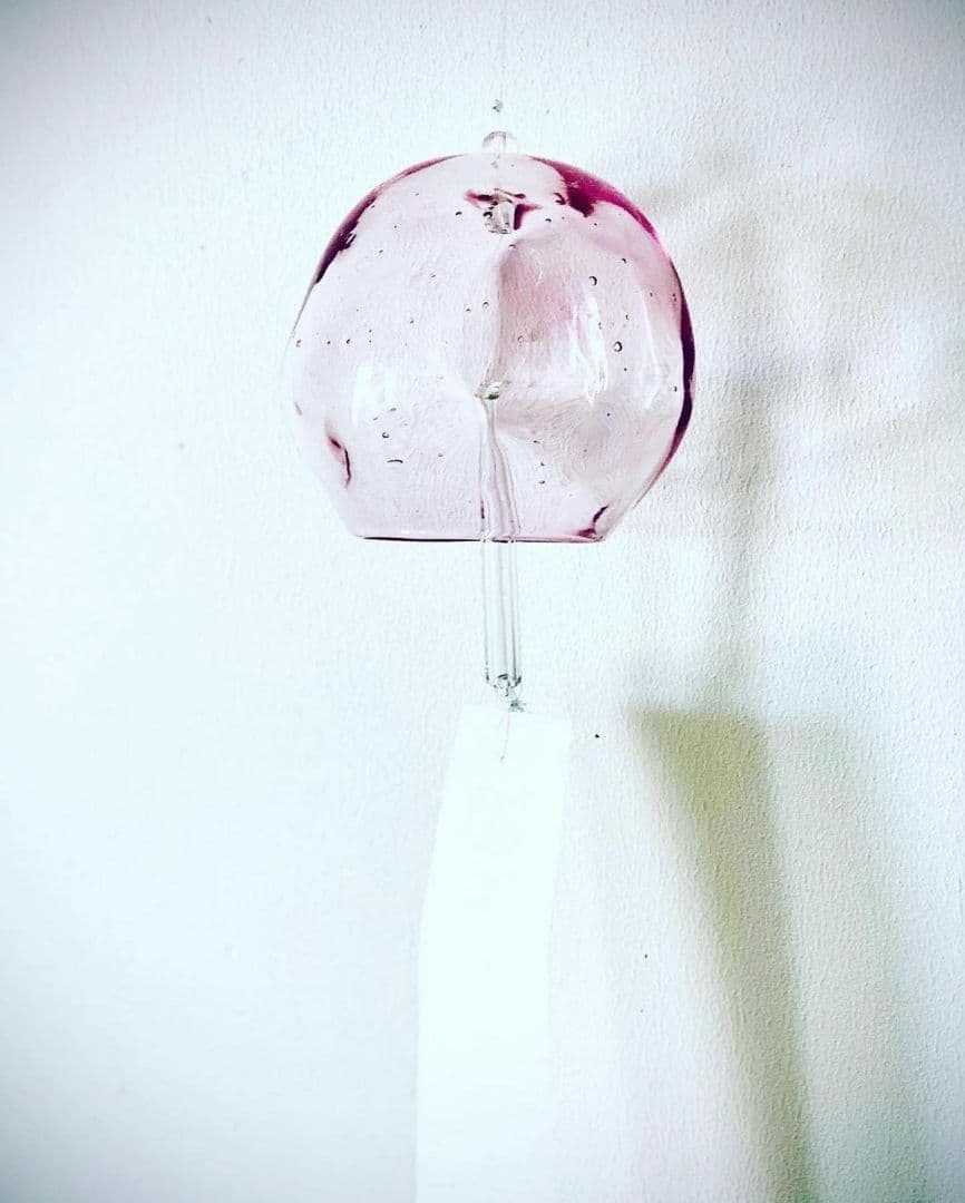 おおやぶみよ　スピカ　風鈴　ピンク　ガラス