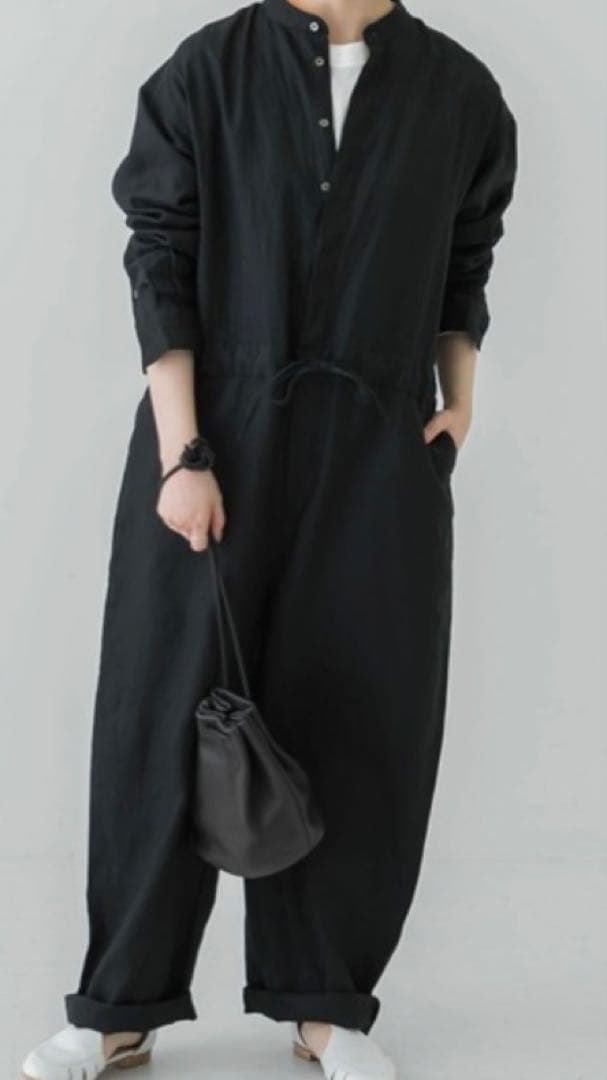 sacco sacco0212さま専用かぐれ リネン ブラック オールインワン