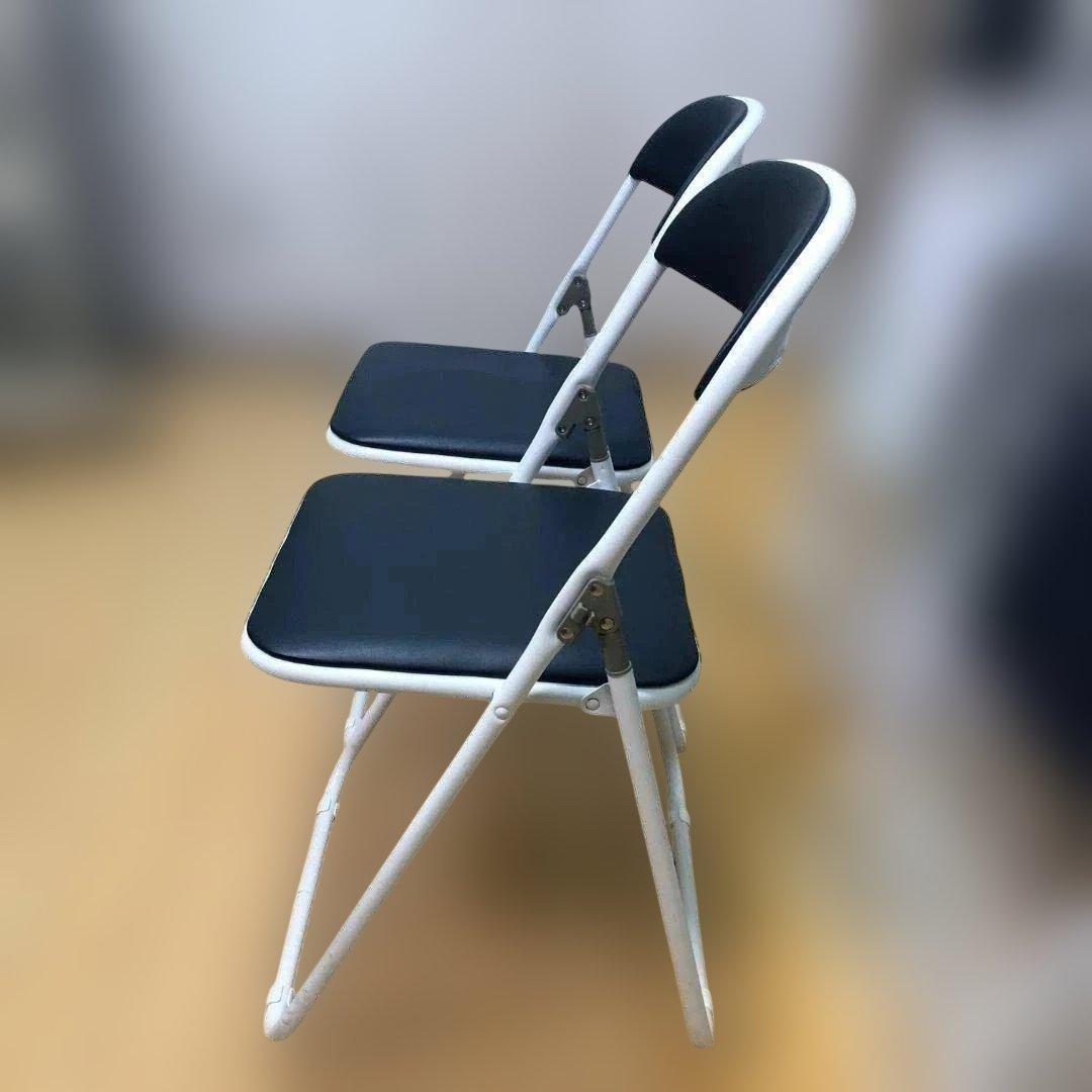 sana　４脚セット②　藤沢工業 折り畳パイプ椅子 2脚セット88338