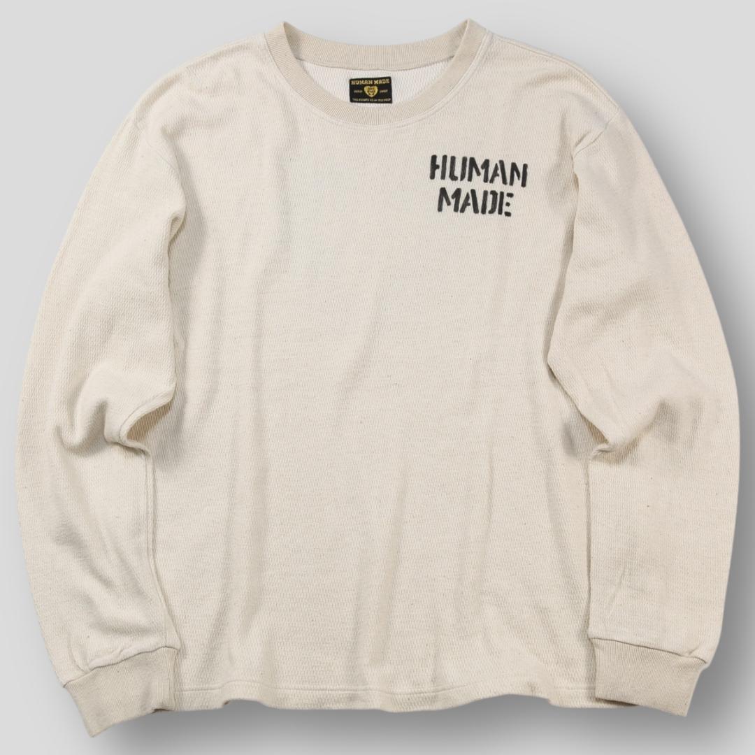 美品 HUMAN MADE 24AW サーマル ロングスリーブTシャツ XXL