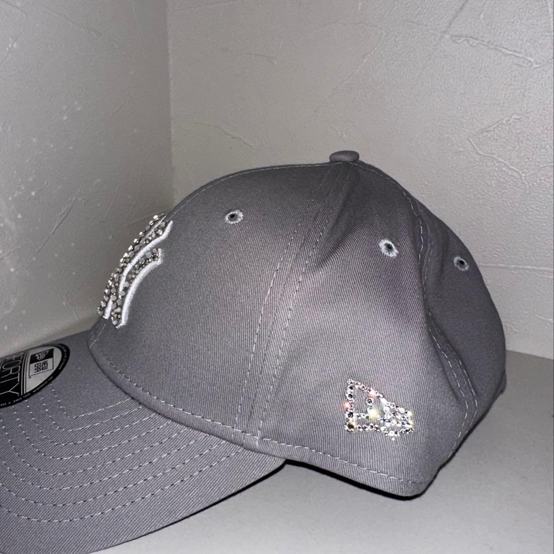 ニューエラ　スワロフスキー［NYグレー］ユニセックス　NEWERA