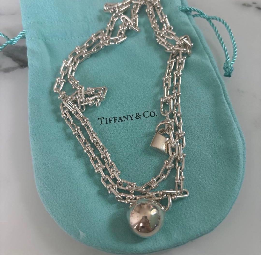 Tiffany&Co. ハードウェア　スモール　ラップ　ネックレス　シルバー