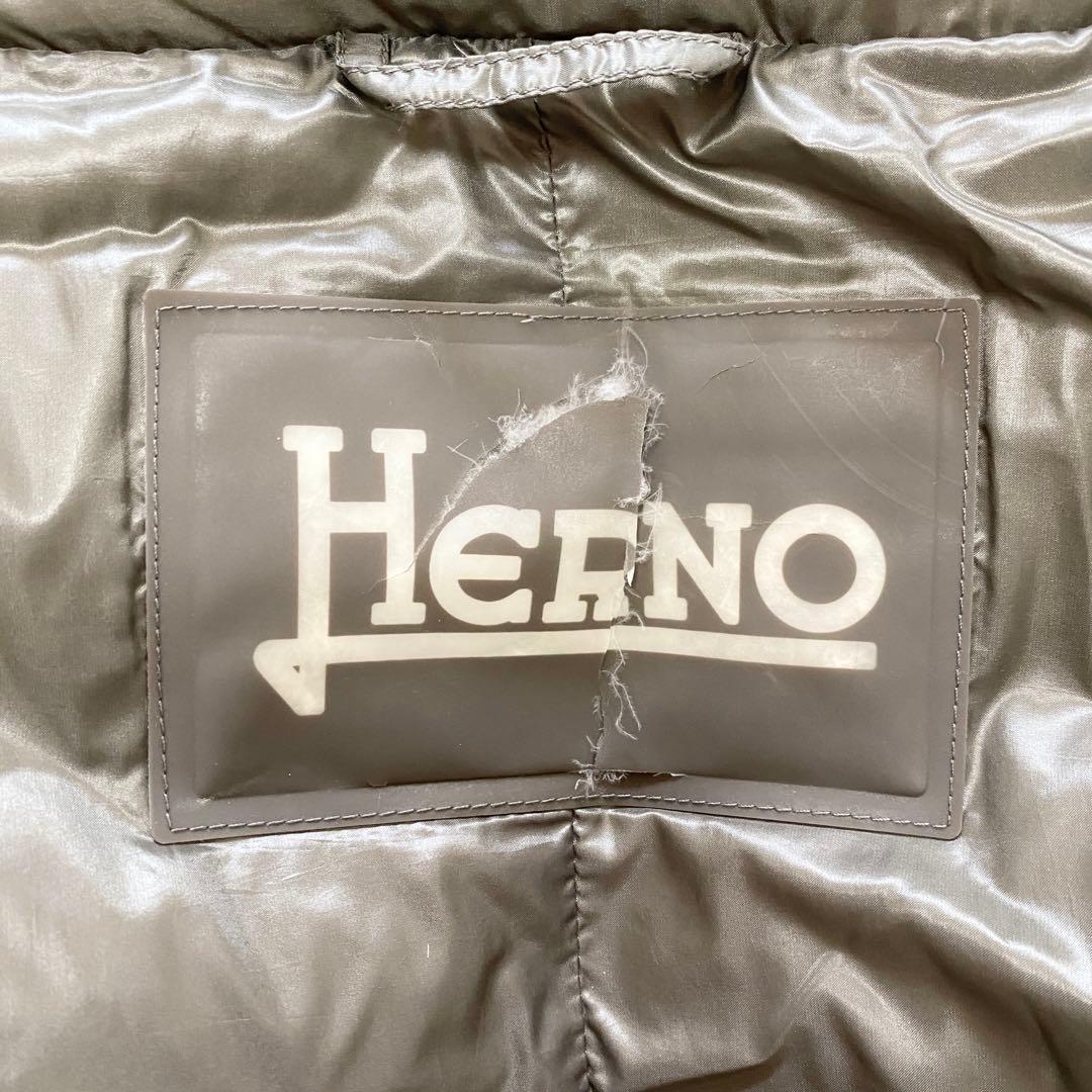 【美品】HERNO ヘルノ ロングダウンコート グースダウン95% グレー 40