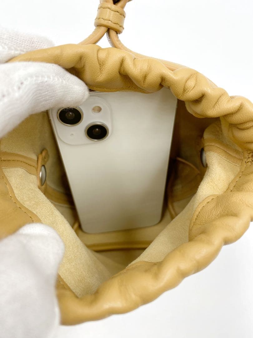 専用★JIL SANDER ジルサンダー 巾着型 ポーチ レザー★047