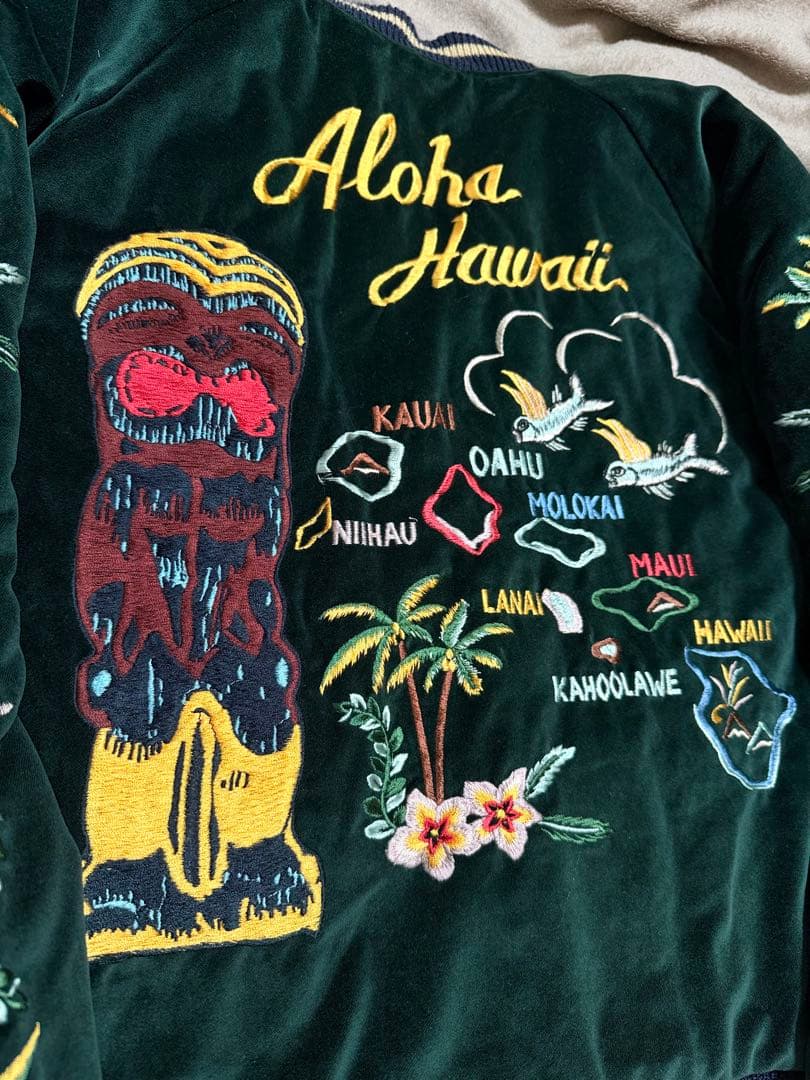 美品 ２面用 テーラー東洋 虎 アロハハワイ 日本限定スカジャン vintage