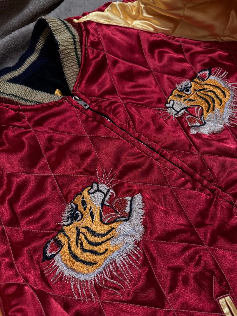 美品 ２面用 テーラー東洋 虎 アロハハワイ 日本限定スカジャン vintage