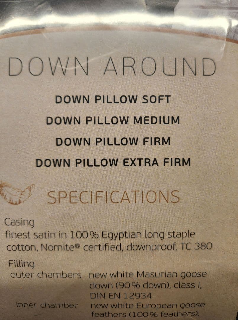 Brinkhaus ダウン/フェザー ピロー（イヴ ドローム購入） 【新品】