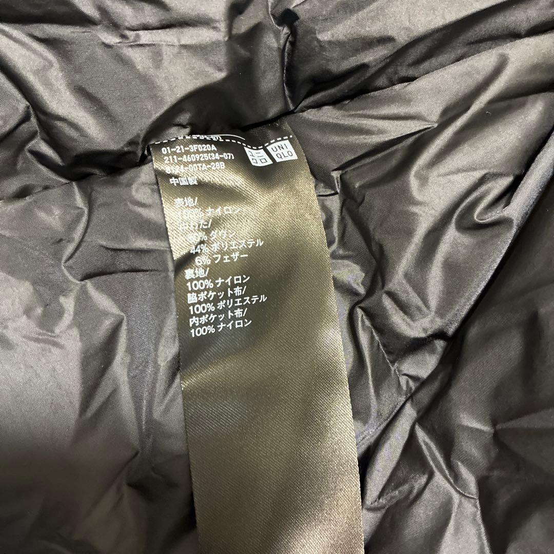 【未使用品】ユニクロ　ウルトラウォームハイブリッドダウンロングコート+ L 黒