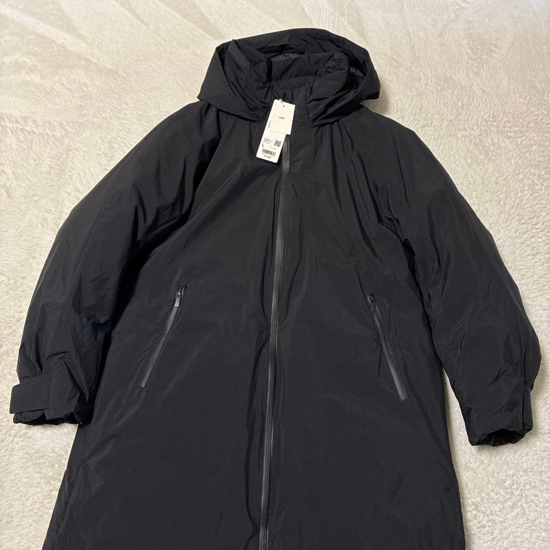 【未使用品】ユニクロ　ウルトラウォームハイブリッドダウンロングコート+ L 黒