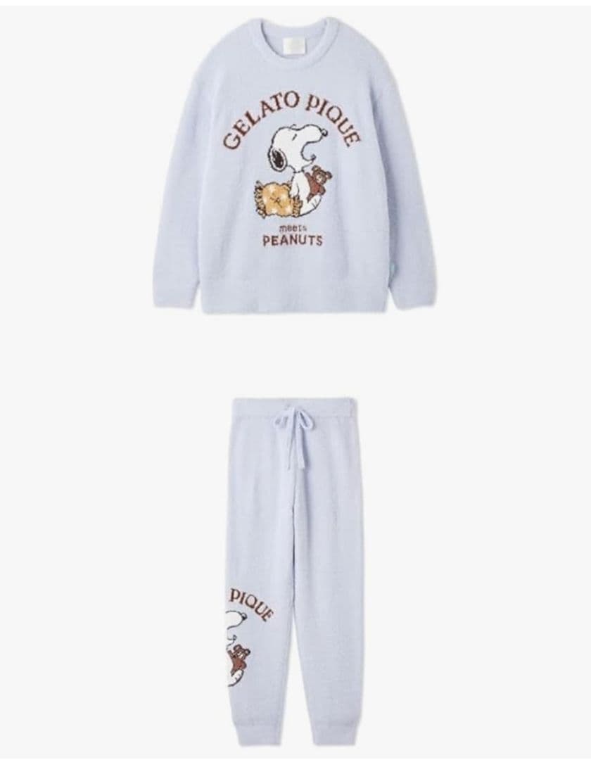 新品GELATO PIQUE ジェラピケスヌーピー ルームウェアセット3点セット