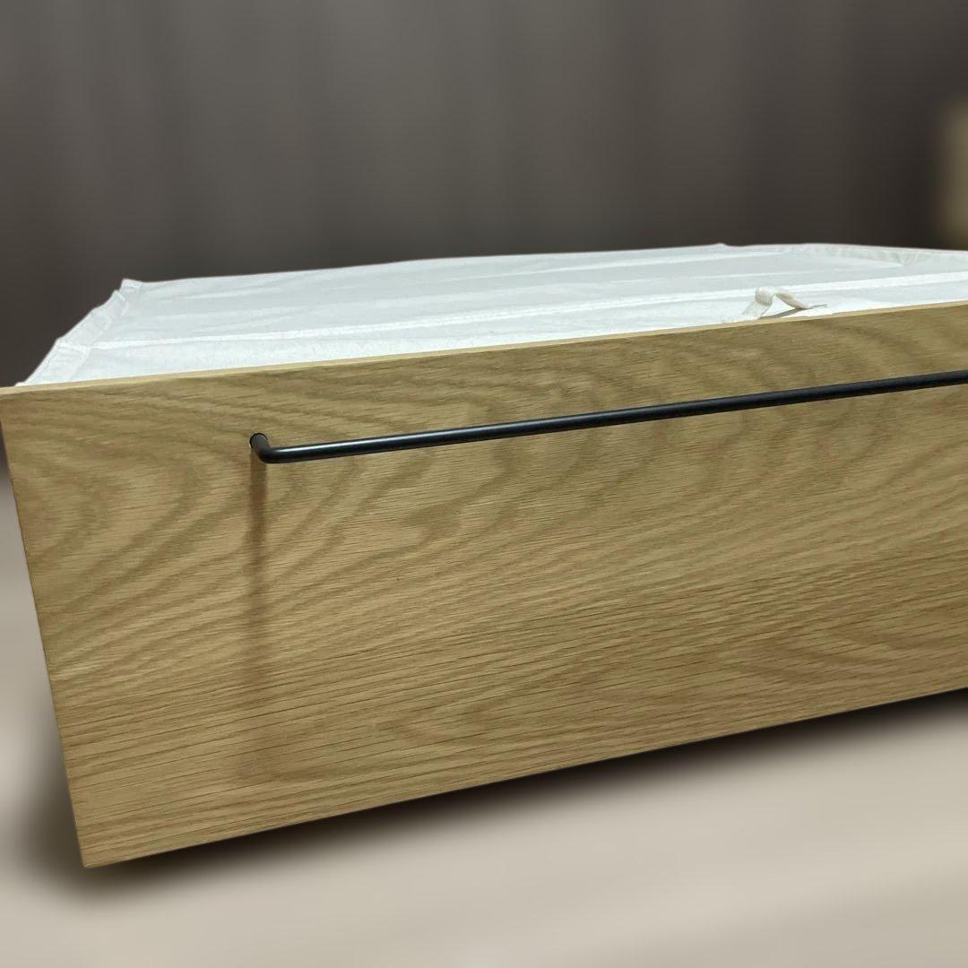 無印良品 ベッド下収納・大・オーク材・高さ25cmタイプ フタ付②