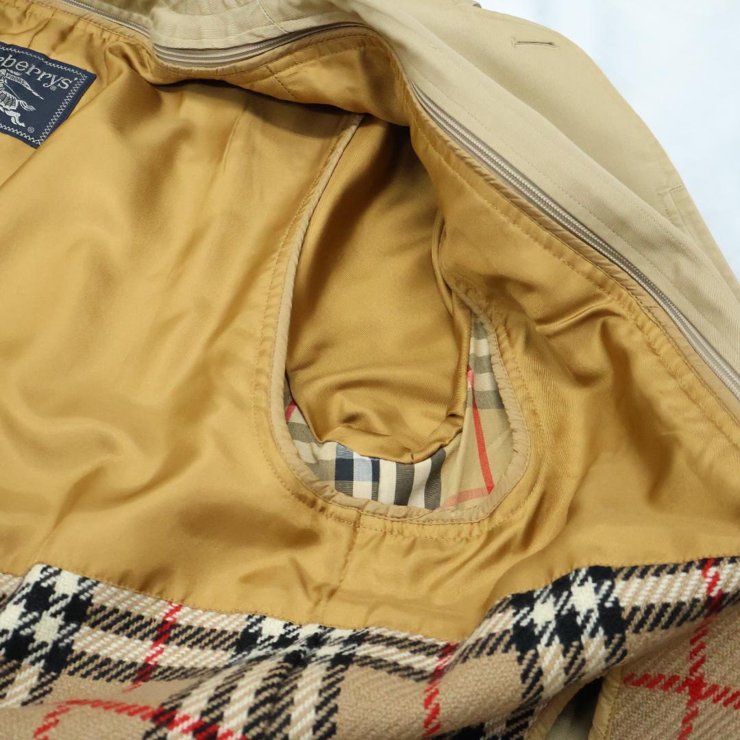 バーバリー ステンカラーコート ノバチェック ライナー付 Sサイズ ベージュ