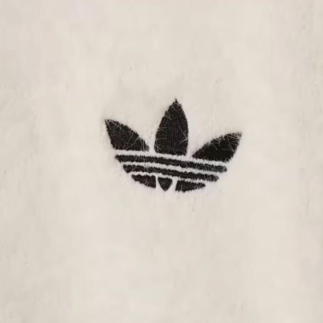 新品M⭐️adidas フェイクモヘヤ クラシック トラックトップ 白 ふわトロ