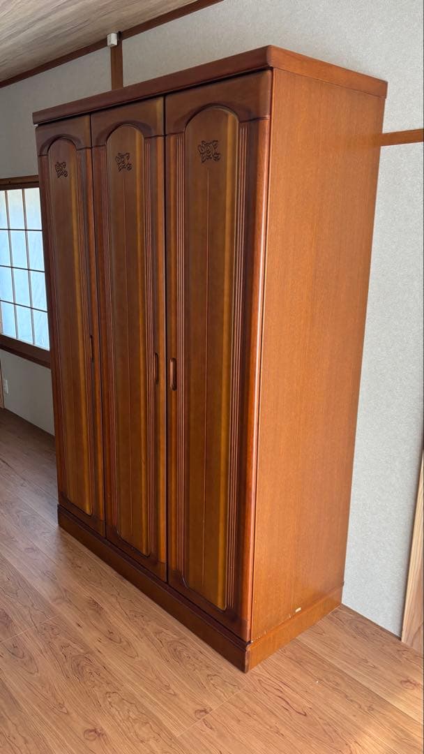 昭和レトロ　天然無垢材　タンス　全国家具工業連合会　佐賀県