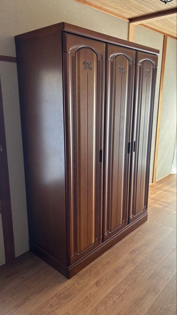 昭和レトロ　天然無垢材　タンス　全国家具工業連合会　佐賀県