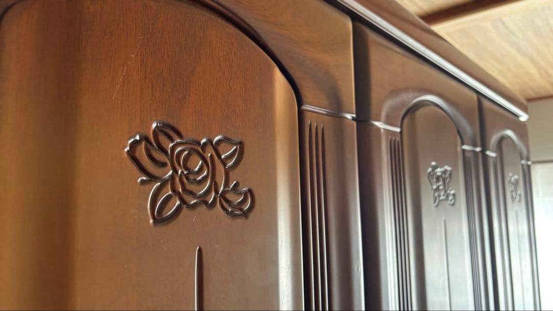 昭和レトロ　天然無垢材　タンス　全国家具工業連合会　佐賀県