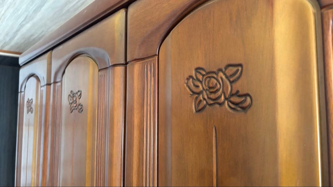 昭和レトロ　天然無垢材　タンス　全国家具工業連合会　佐賀県