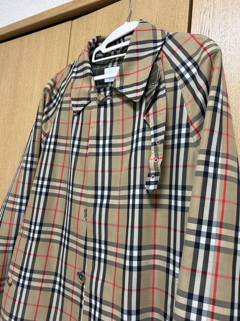 バーバリー ノバチェックロングコート メンズ 50