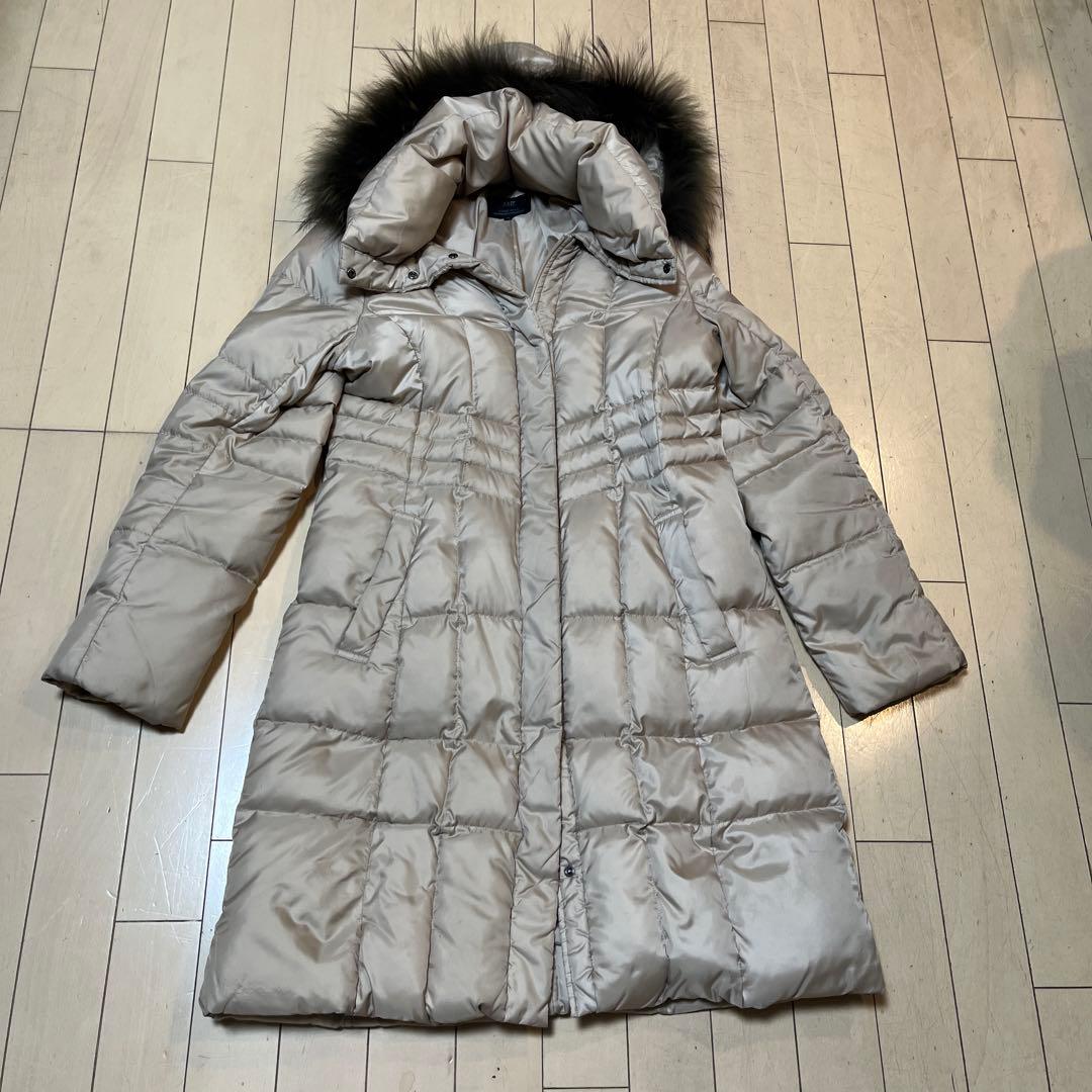 23区　ファー付きベージュダウンジャケット